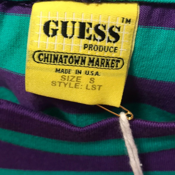 Nwt exclusive L/e guess x chinatown striped L/s - Picture 7 of 7